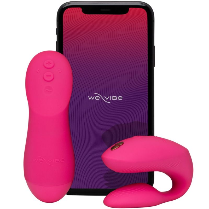 Вибратор для пар We-Vibe Chorus Pro Electric Pink с пультом и приложением, розовый вид 29
