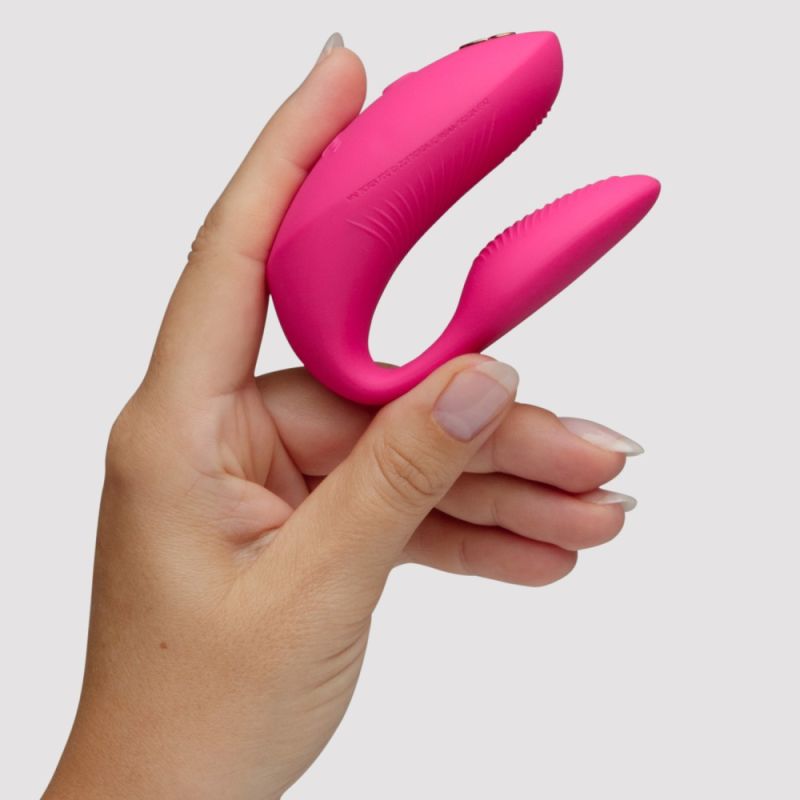 Вибратор для пар We-Vibe Chorus Pro Electric Pink с пультом и приложением, розовый вид 31