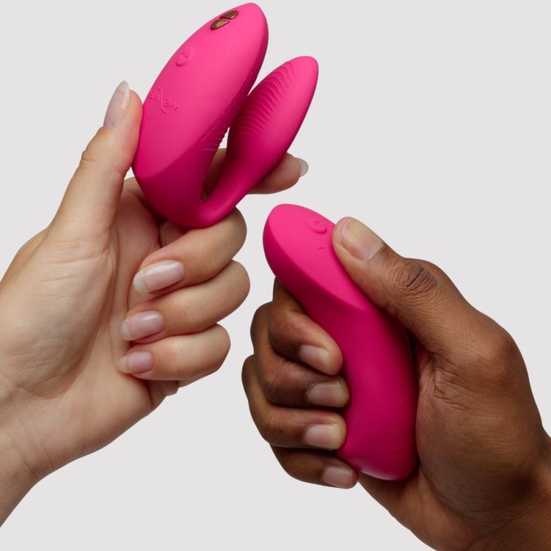 Вибратор для пар We-Vibe Chorus Pro Electric Pink с пультом и приложением, розовый вид 34