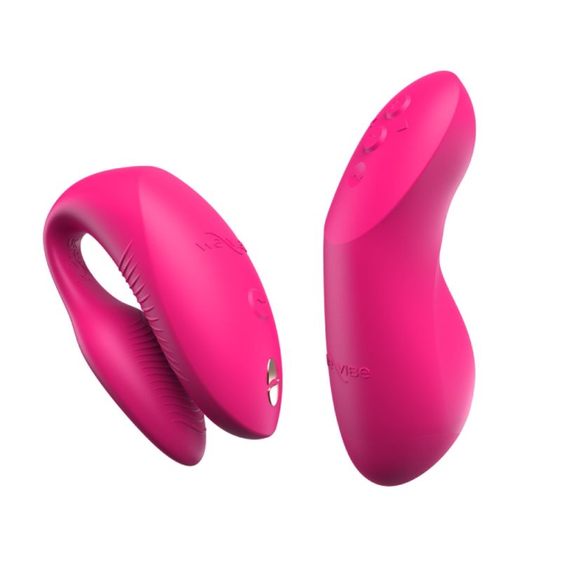Вибратор для пар We-Vibe Chorus Pro Electric Pink с пультом и приложением, розовый вид 45