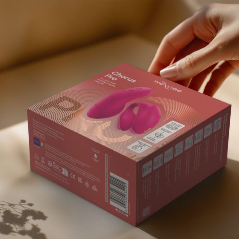 Вибратор для пар We-Vibe Chorus Pro Electric Pink с пультом и приложением, розовый вид 48