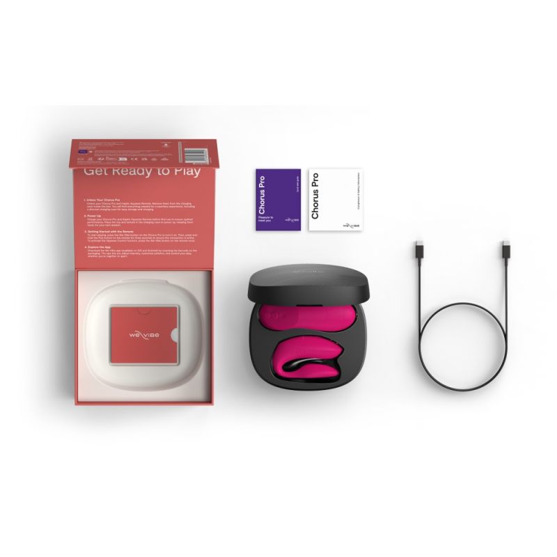 Вібратор для пар We-Vibe Chorus Pro Electric Pink з пультом і додатком, рожевий вид 49