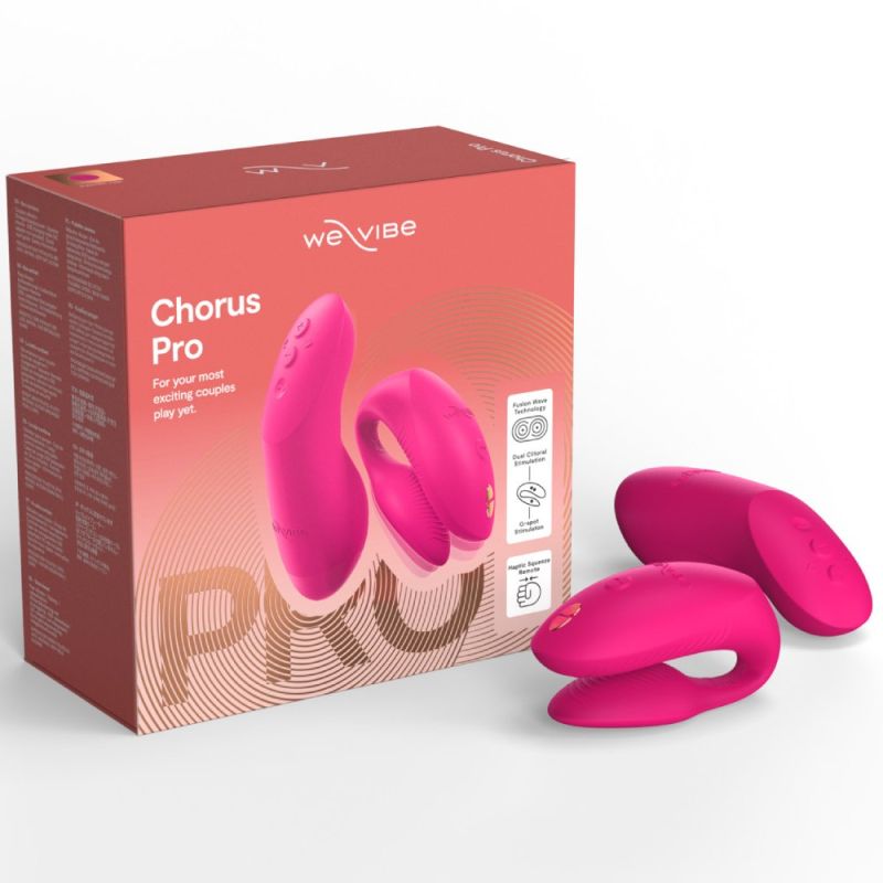 Вібратор для пар We-Vibe Chorus Pro Electric Pink з пультом і додатком, рожевий вид 51