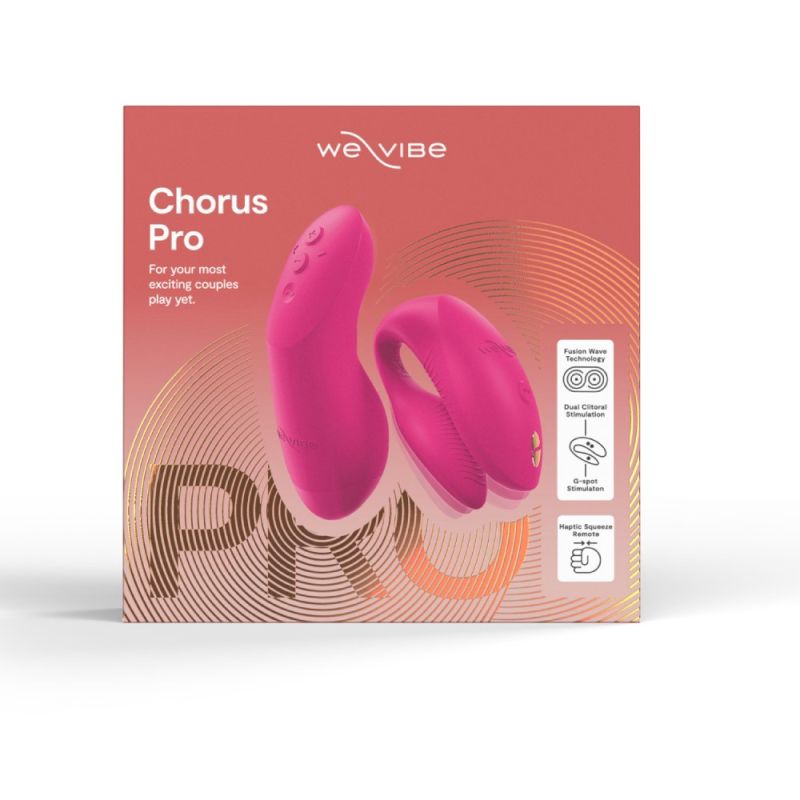 Вибратор для пар We-Vibe Chorus Pro Electric Pink с пультом и приложением, розовый вид 52
