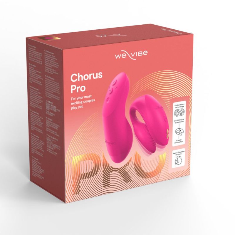 Вибратор для пар We-Vibe Chorus Pro Electric Pink с пультом и приложением, розовый вид 53