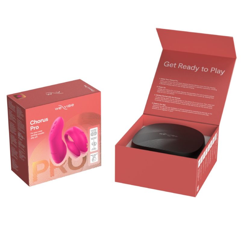 Вибратор для пар We-Vibe Chorus Pro Electric Pink с пультом и приложением, розовый вид 54