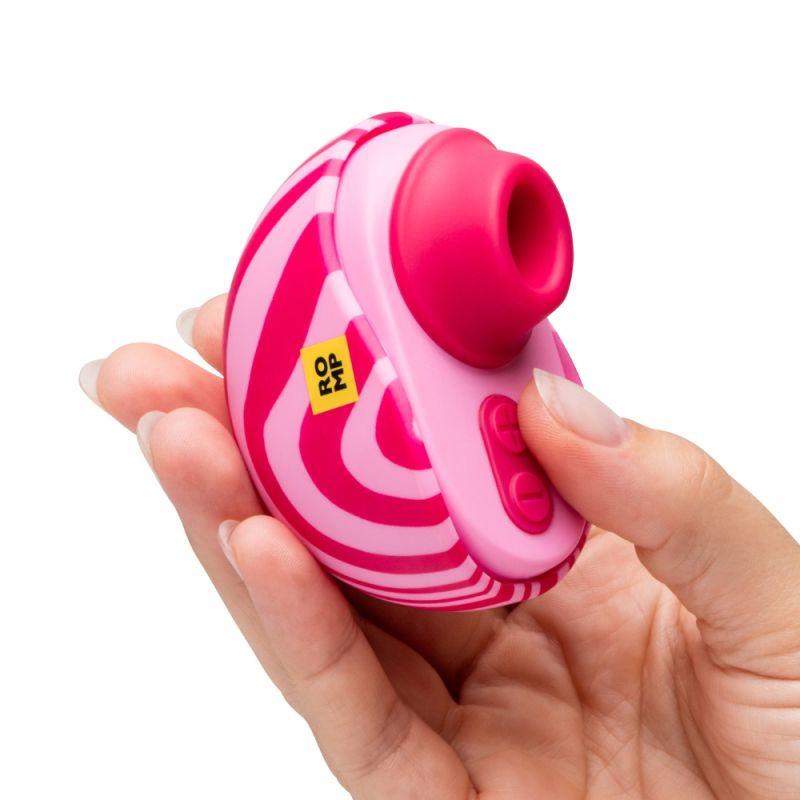 Вакуумный стимулятор клитора ROMP Spin в тревел-формате, розовый вид 13