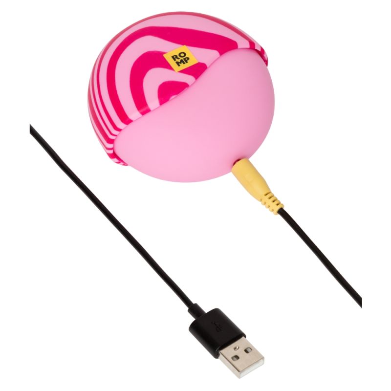 Вакуумный стимулятор клитора ROMP Spin в тревел-формате, розовый вид 14