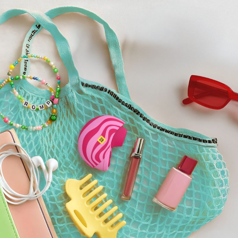 Вакуумный стимулятор клитора ROMP Spin в тревел-формате, розовый вид 19