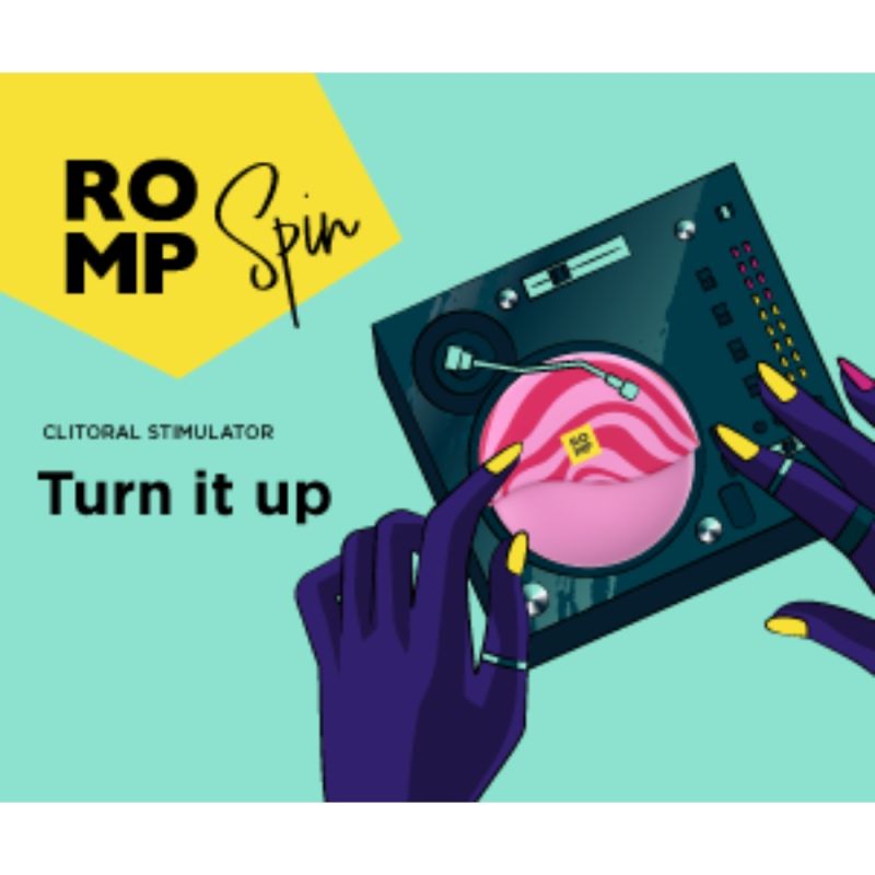 Вакуумный стимулятор клитора ROMP Spin в тревел-формате, розовый вид 22