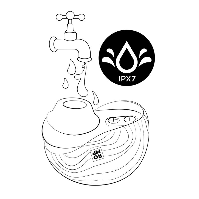 Вакуумный стимулятор клитора ROMP Spin в тревел-формате, розовый вид 31