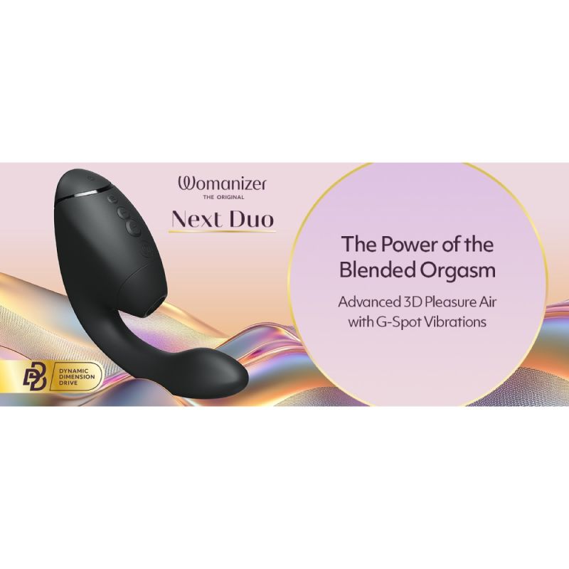 Вибратор-стимулятор вакуумный Womanizer Next Duo Black для точки G, черный вид 28
