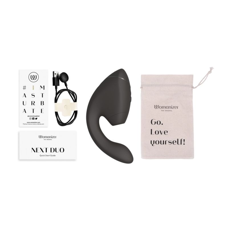 Вибратор-стимулятор вакуумный Womanizer Next Duo Black для точки G, черный вид 35
