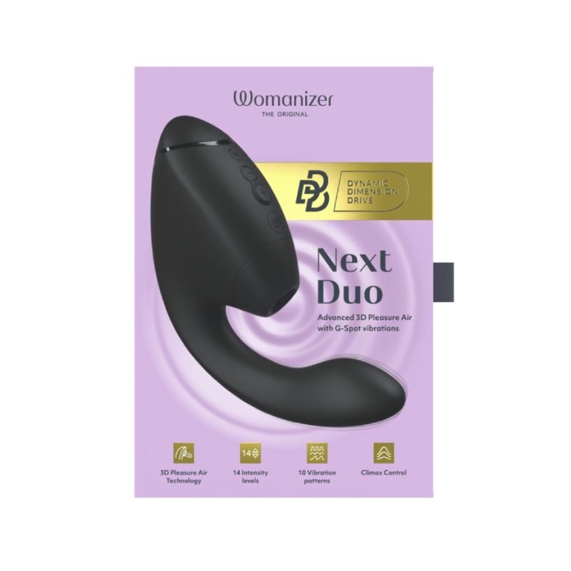 Вибратор-стимулятор вакуумный Womanizer Next Duo Black для точки G, черный вид 39