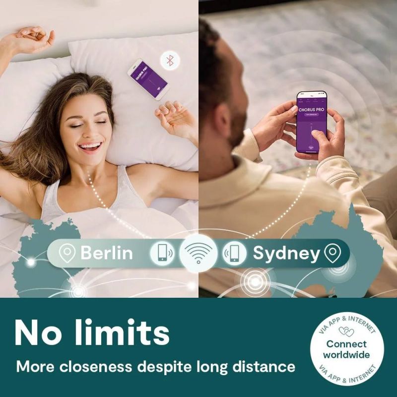 Вібратор для пар We-Vibe Chorus Pro Cosmic Purple з пультом і додатком, фіолетовий вид 13