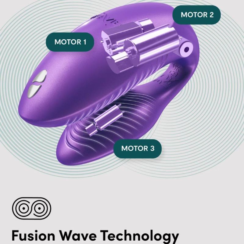 Вибратор для пар We-Vibe Chorus Pro Cosmic Purple с пультом и приложением, фиолетовый вид 18