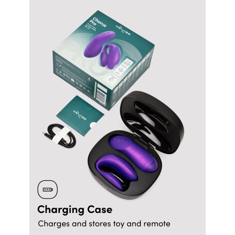 Вібратор для пар We-Vibe Chorus Pro Cosmic Purple з пультом і додатком, фіолетовий вид 20
