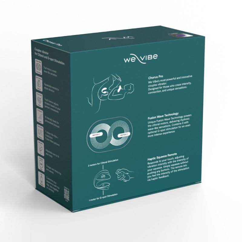 Вібратор для пар We-Vibe Chorus Pro Cosmic Purple з пультом і додатком, фіолетовий вид 45