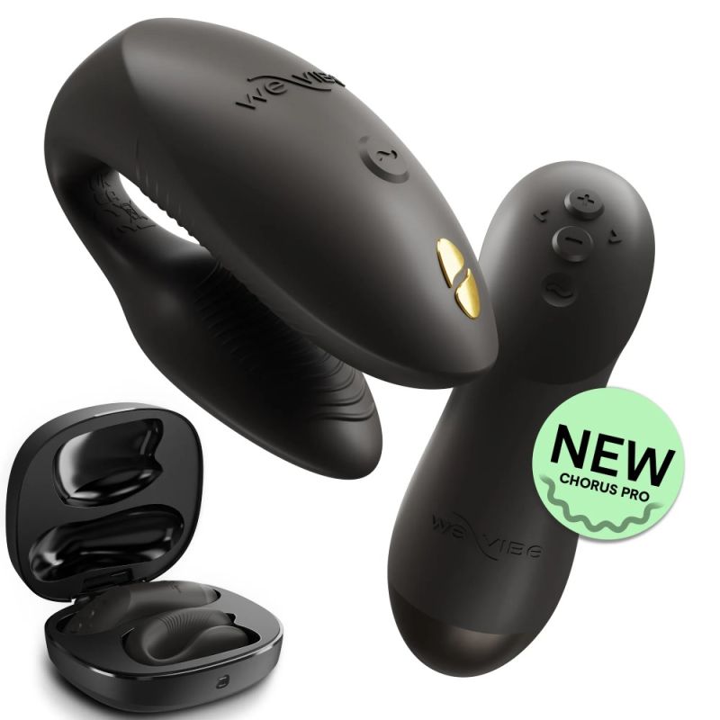 Вібратор для пар We-Vibe Chorus Pro Satin Black з пультом і додатком, чорний вид 2