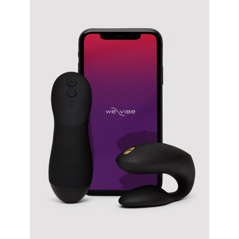 Вібратор для пар We-Vibe Chorus Pro Satin Black з пультом і додатком, чорний вид 7