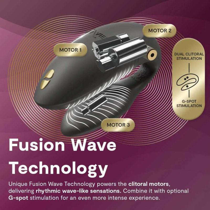 Вибратор для пар We-Vibe Chorus Pro Satin Blackс пультом и приложением, черный вид 11