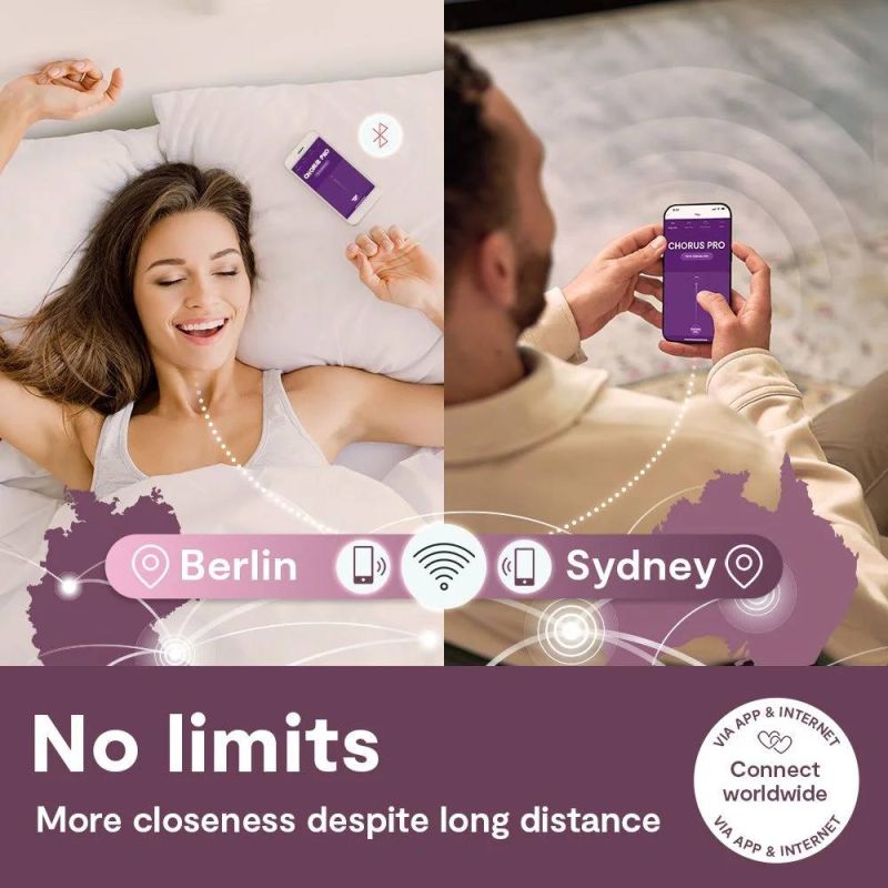 Вибратор для пар We-Vibe Chorus Pro Satin Blackс пультом и приложением, черный вид 13