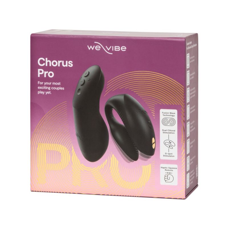 Вибратор для пар We-Vibe Chorus Pro Satin Blackс пультом и приложением, черный вид 26