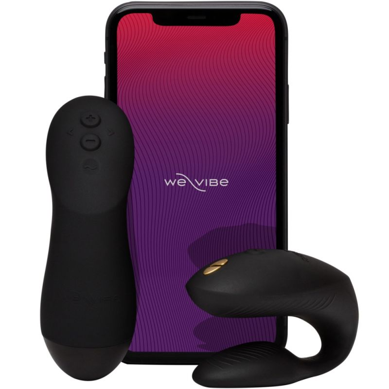 Вібратор для пар We-Vibe Chorus Pro Satin Black з пультом і додатком, чорний вид 29