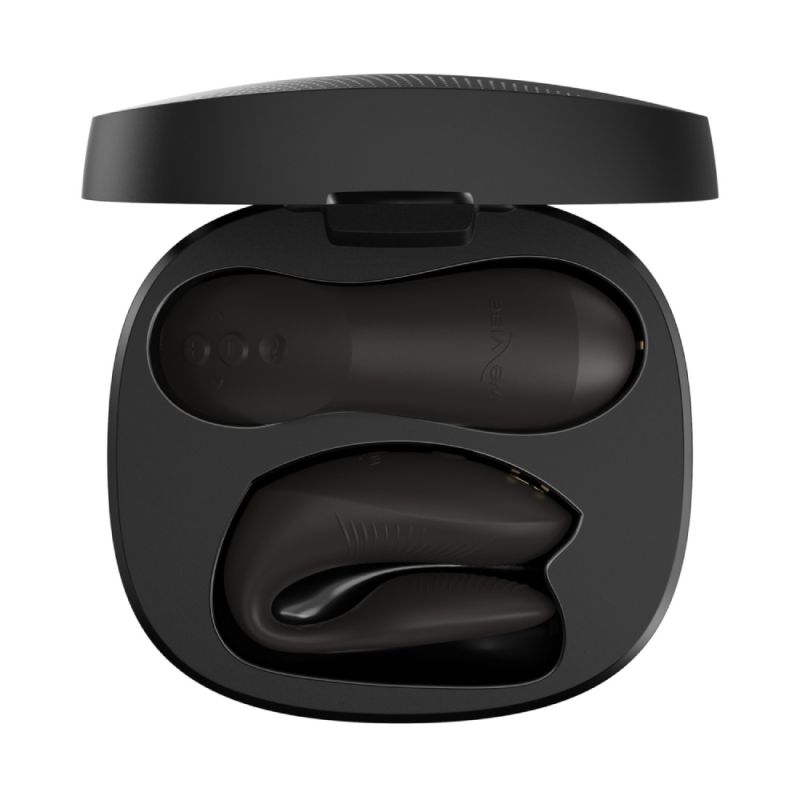 Вибратор для пар We-Vibe Chorus Pro Satin Blackс пультом и приложением, черный вид 38