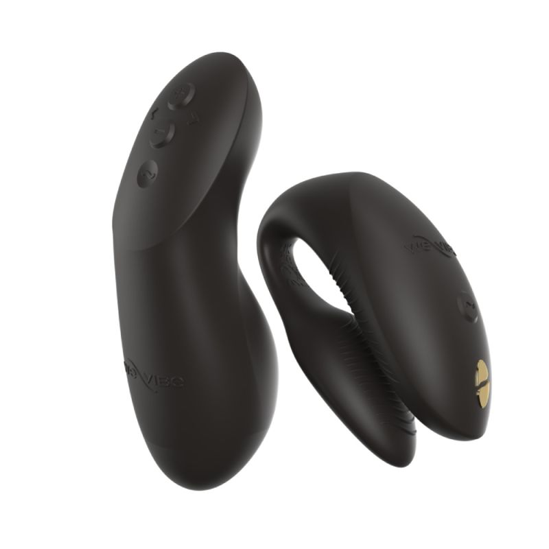Вібратор для пар We-Vibe Chorus Pro Satin Black з пультом і додатком, чорний вид 54