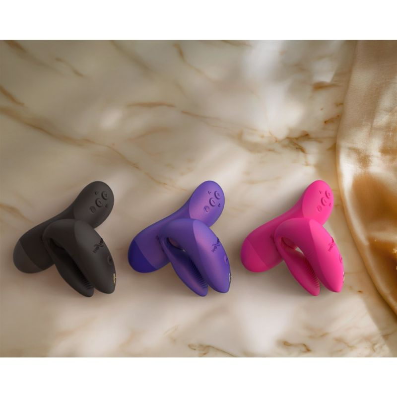 Вібратор для пар We-Vibe Chorus Pro Satin Black з пультом і додатком, чорний вид 56