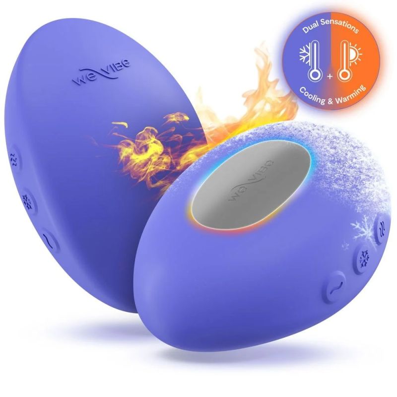 Кліторальний вібратор We-Vibe Temp Lavender Blue з функцією нагрівання та охолодження, синій вид 3