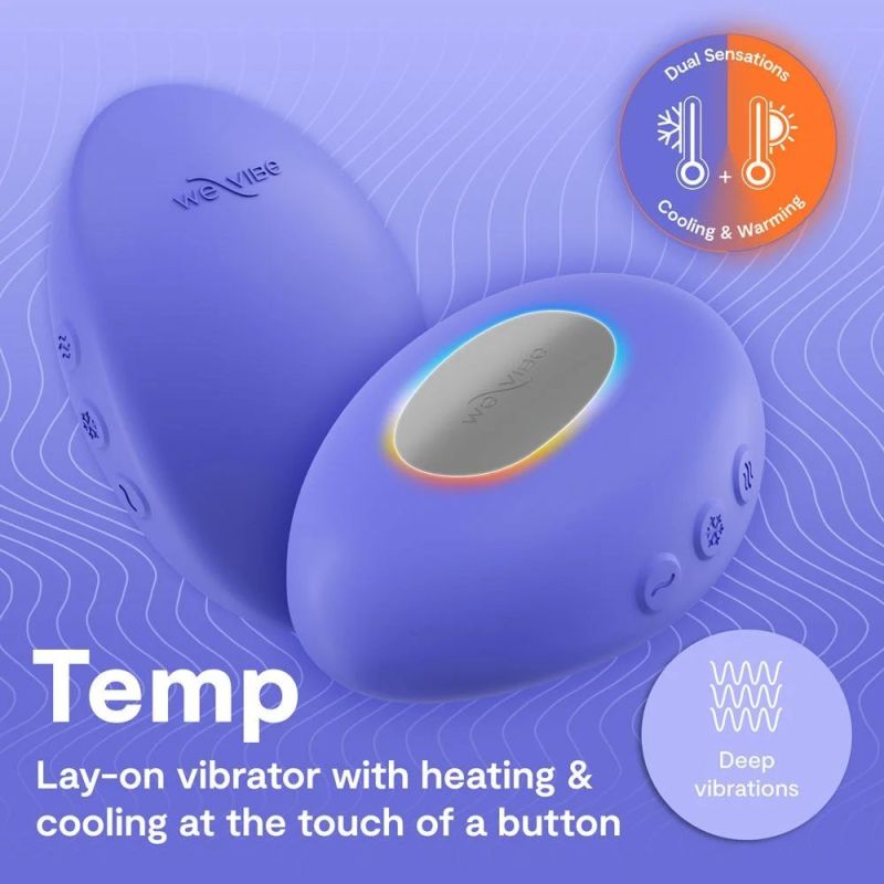 Клиторальный вибратор We-Vibe Temp Lavender Blue с функцией нагрева и охлаждения, синий вид 9