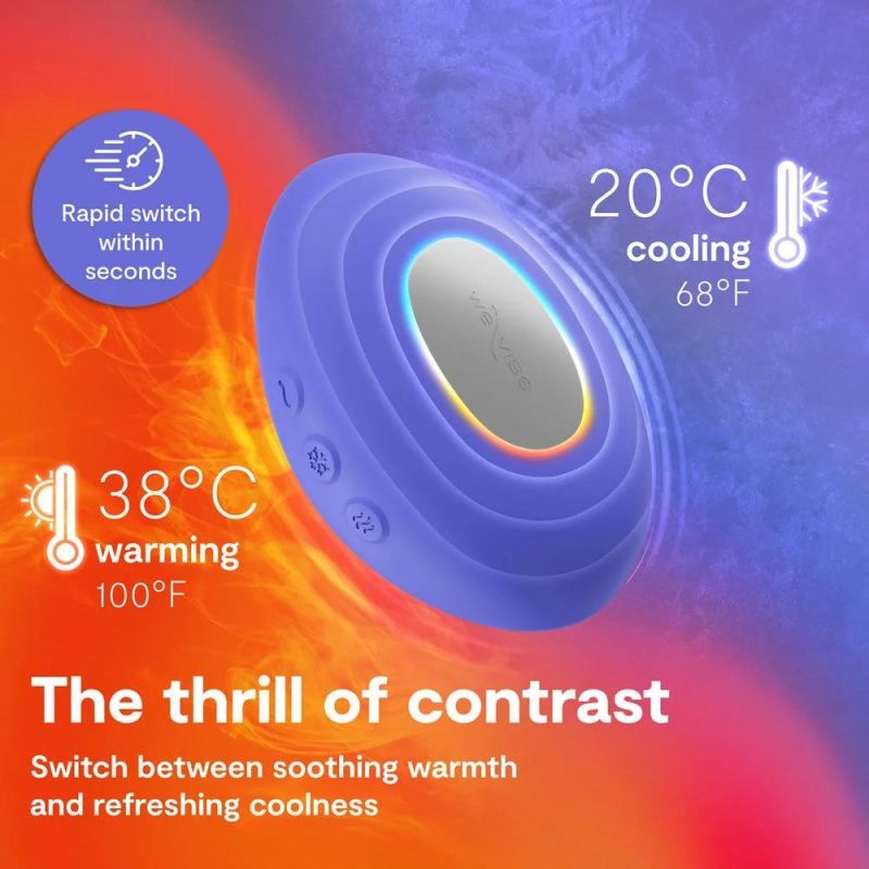 Кліторальний вібратор We-Vibe Temp Lavender Blue з функцією нагрівання та охолодження, синій вид 11