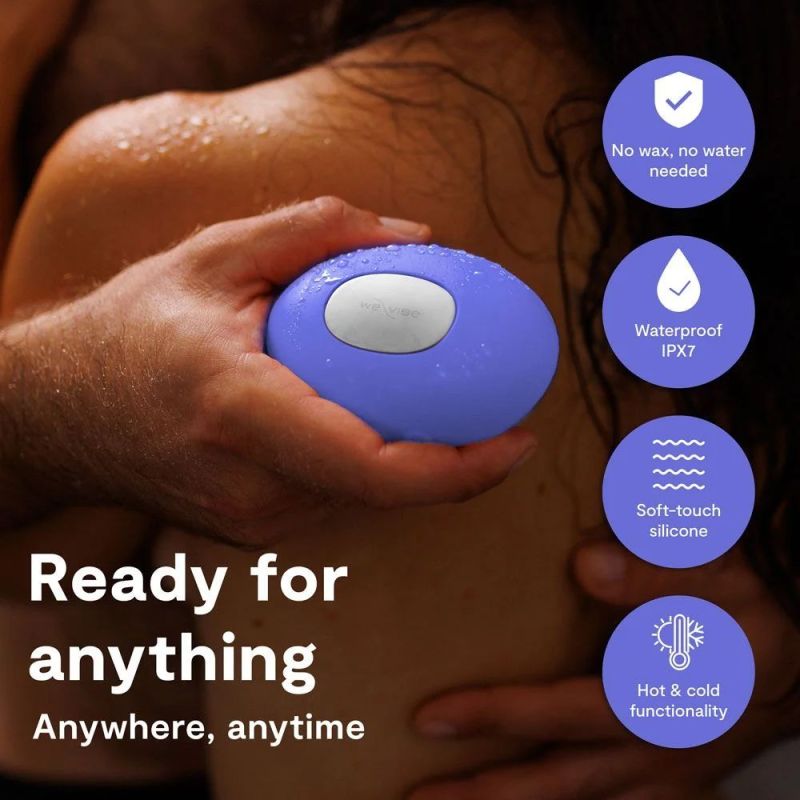 Кліторальний вібратор We-Vibe Temp Lavender Blue з функцією нагрівання та охолодження, синій вид 15