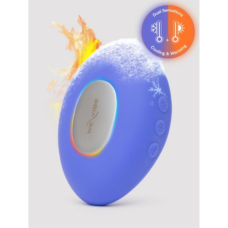 Клиторальный вибратор We-Vibe Temp Lavender Blue с функцией нагрева и охлаждения, синий вид 17