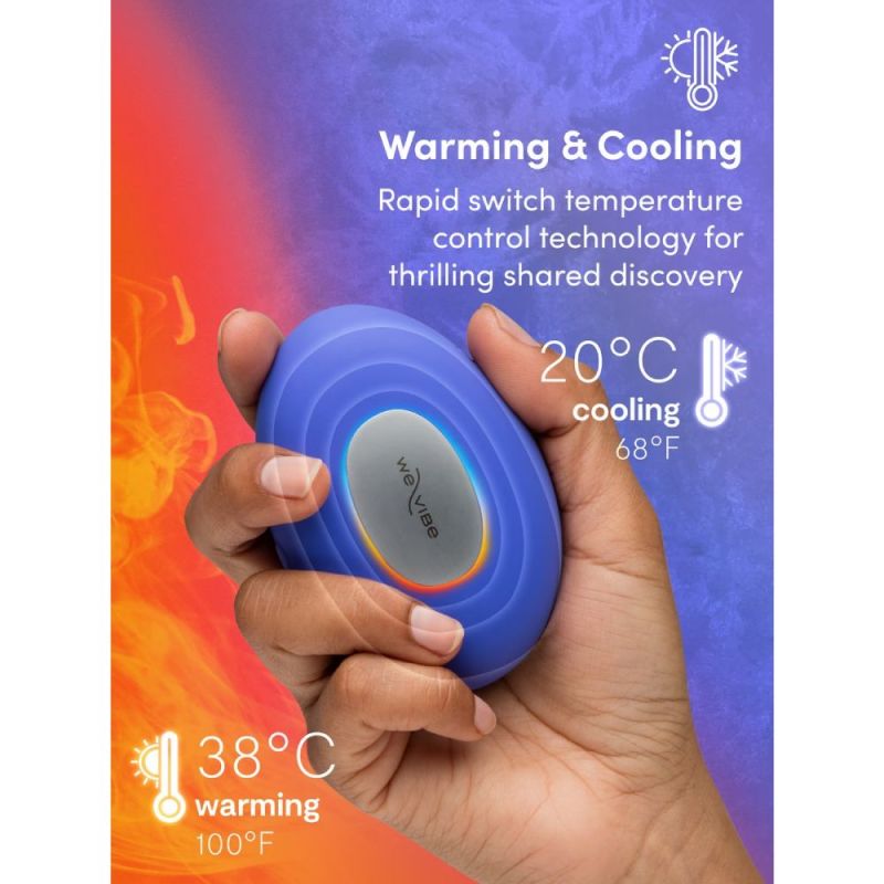 Клиторальный вибратор We-Vibe Temp Lavender Blue с функцией нагрева и охлаждения, синий вид 18
