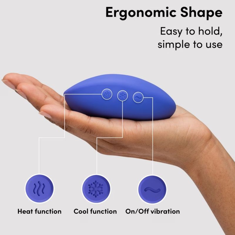 Клиторальный вибратор We-Vibe Temp Lavender Blue с функцией нагрева и охлаждения, синий вид 20