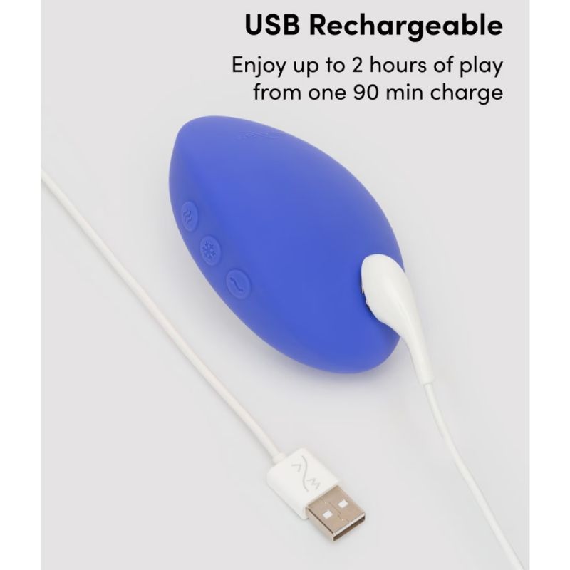 Клиторальный вибратор We-Vibe Temp Lavender Blue с функцией нагрева и охлаждения, синий вид 24