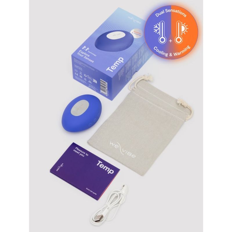 Клиторальный вибратор We-Vibe Temp Lavender Blue с функцией нагрева и охлаждения, синий вид 25