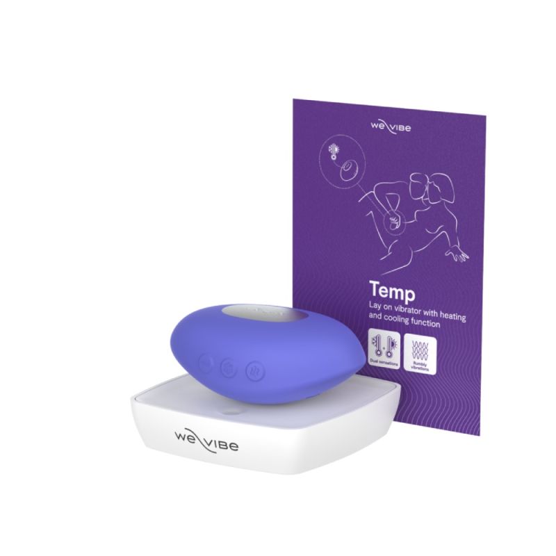 Кліторальний вібратор We-Vibe Temp Lavender Blue з функцією нагрівання та охолодження, синій вид 45