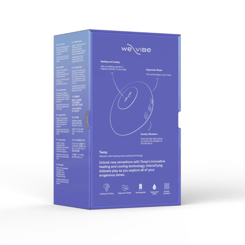 Клиторальный вибратор We-Vibe Temp Lavender Blue с функцией нагрева и охлаждения, синий вид 48