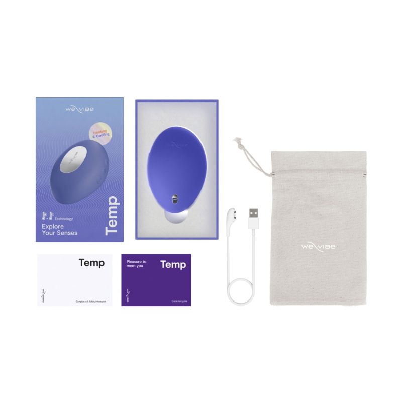 Клиторальный вибратор We-Vibe Temp Lavender Blue с функцией нагрева и охлаждения, синий вид 51