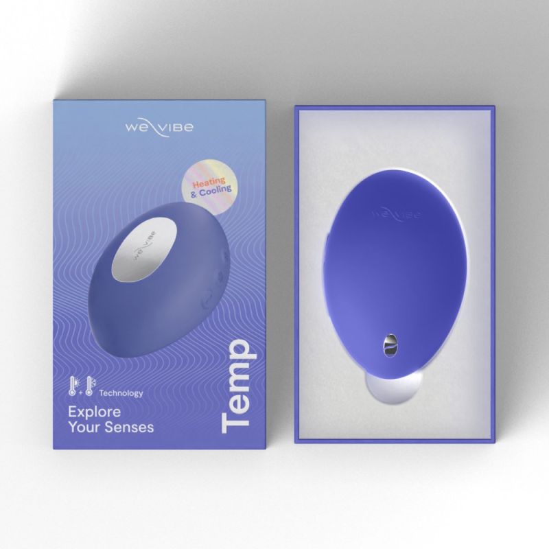Клиторальный вибратор We-Vibe Temp Lavender Blue с функцией нагрева и охлаждения, синий вид 58