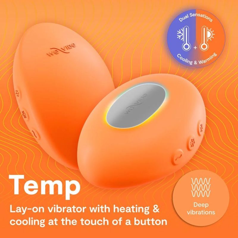 Клиторальный вибратор We-Vibe Temp Tangerine с функцией нагрева и охлаждения, оранжевый вид 8