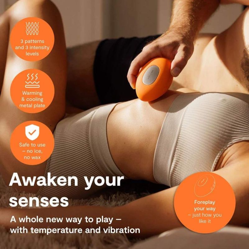 Клиторальный вибратор We-Vibe Temp Tangerine с функцией нагрева и охлаждения, оранжевый вид 9