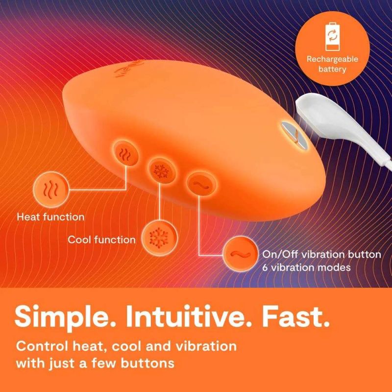 Клиторальный вибратор We-Vibe Temp Tangerine с функцией нагрева и охлаждения, оранжевый вид 13