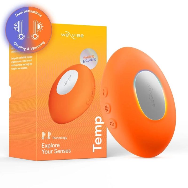 Клиторальный вибратор We-Vibe Temp Tangerine с функцией нагрева и охлаждения, оранжевый вид 15