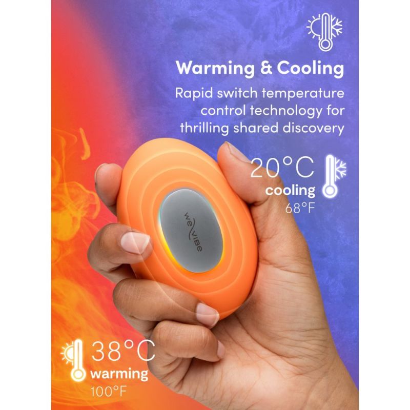 Клиторальный вибратор We-Vibe Temp Tangerine с функцией нагрева и охлаждения, оранжевый вид 18