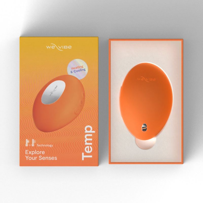 Клиторальный вибратор We-Vibe Temp Tangerine с функцией нагрева и охлаждения, оранжевый вид 44